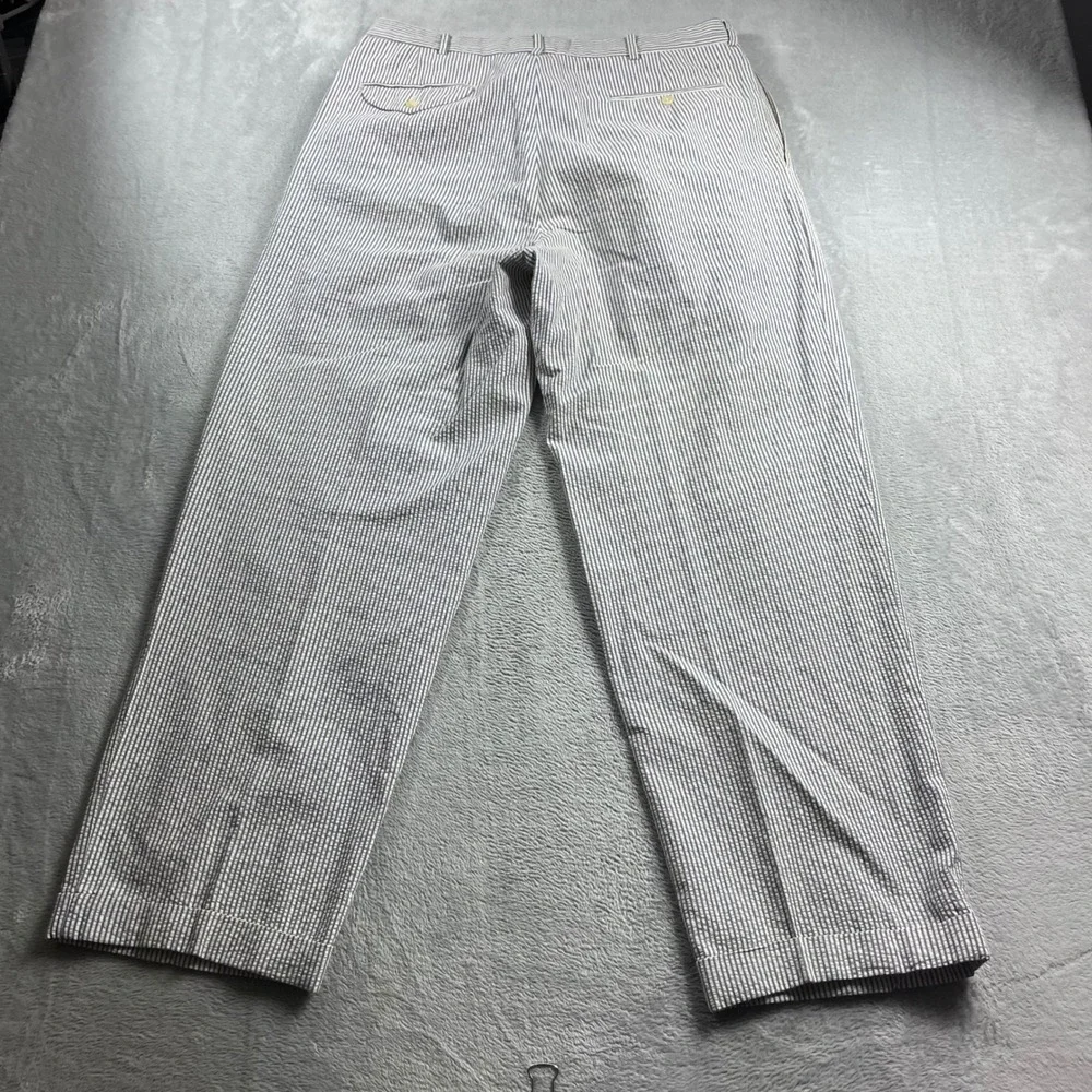 Polo Ralph Lauren Mens 34x34 Blue Seersucker Pleated Pants 4820809RG